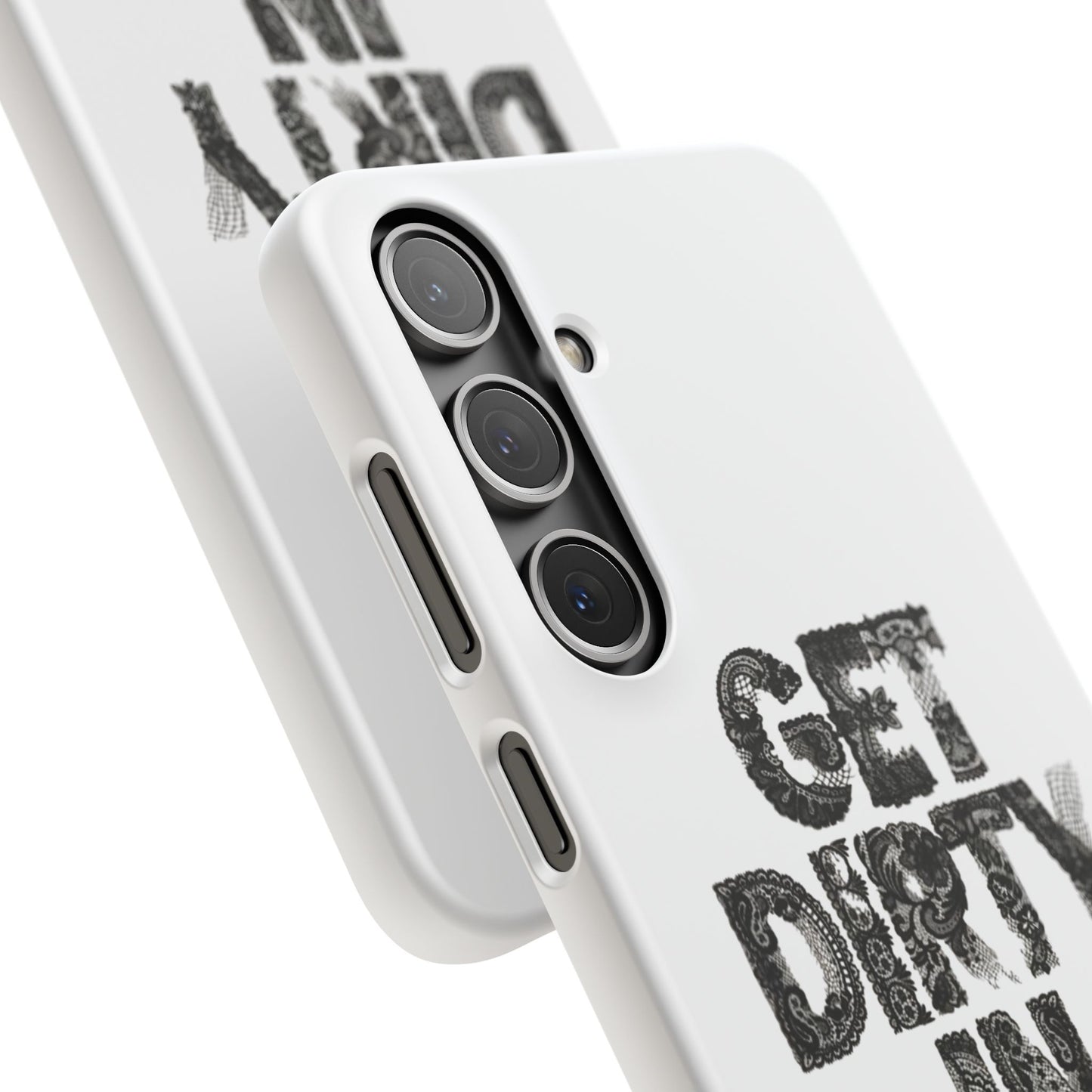 Get Dirty in Paris White Snap Case