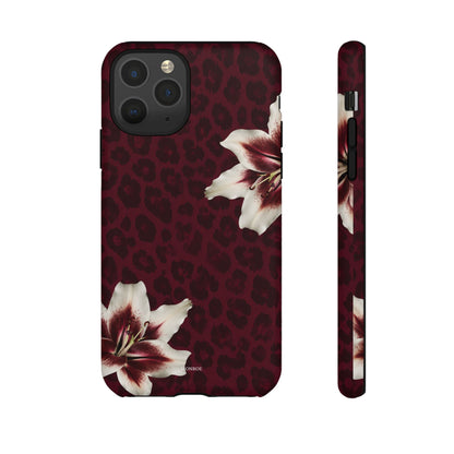 Burgundy Lily Leopard Tough Case