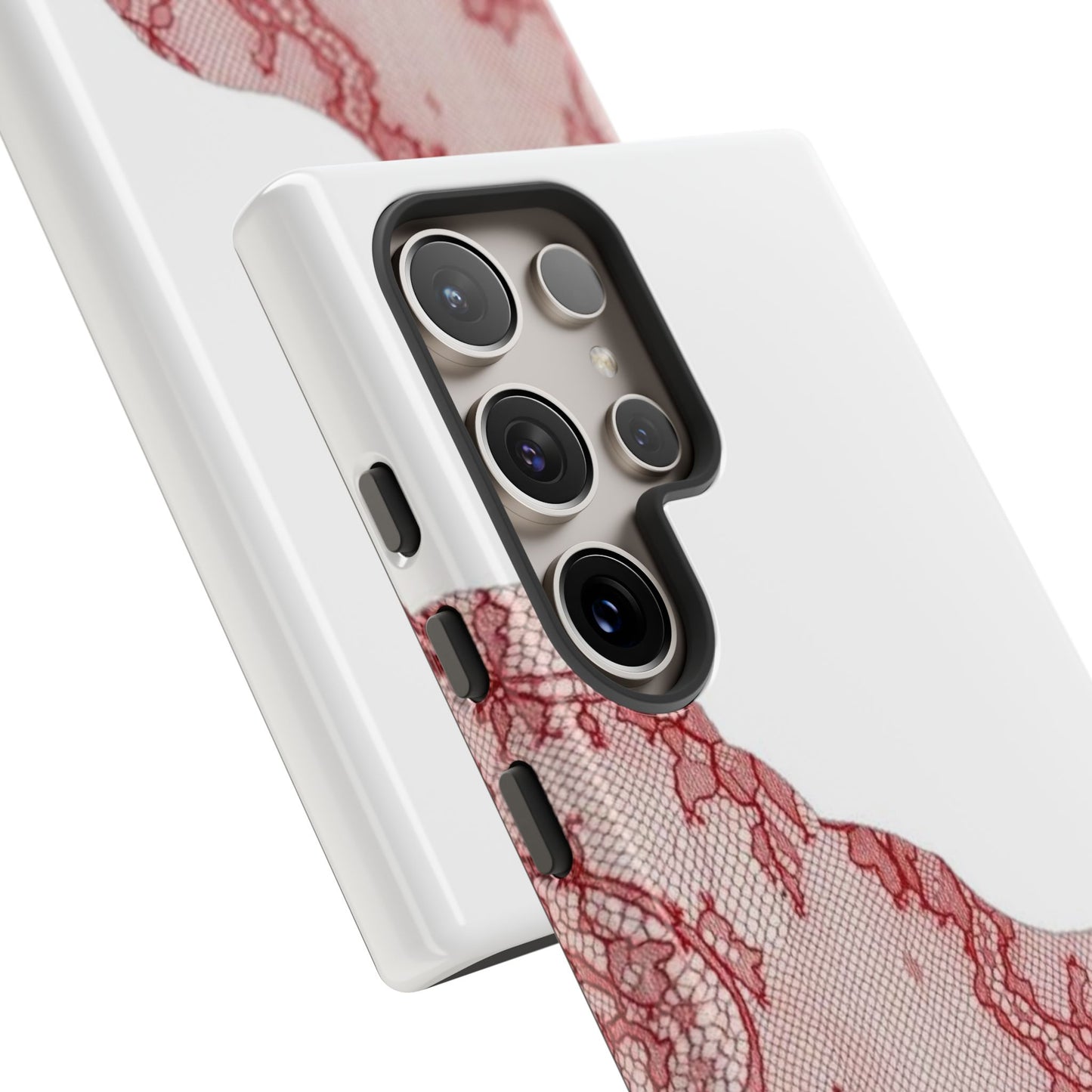 Red Lace Edge Tough Phone Case