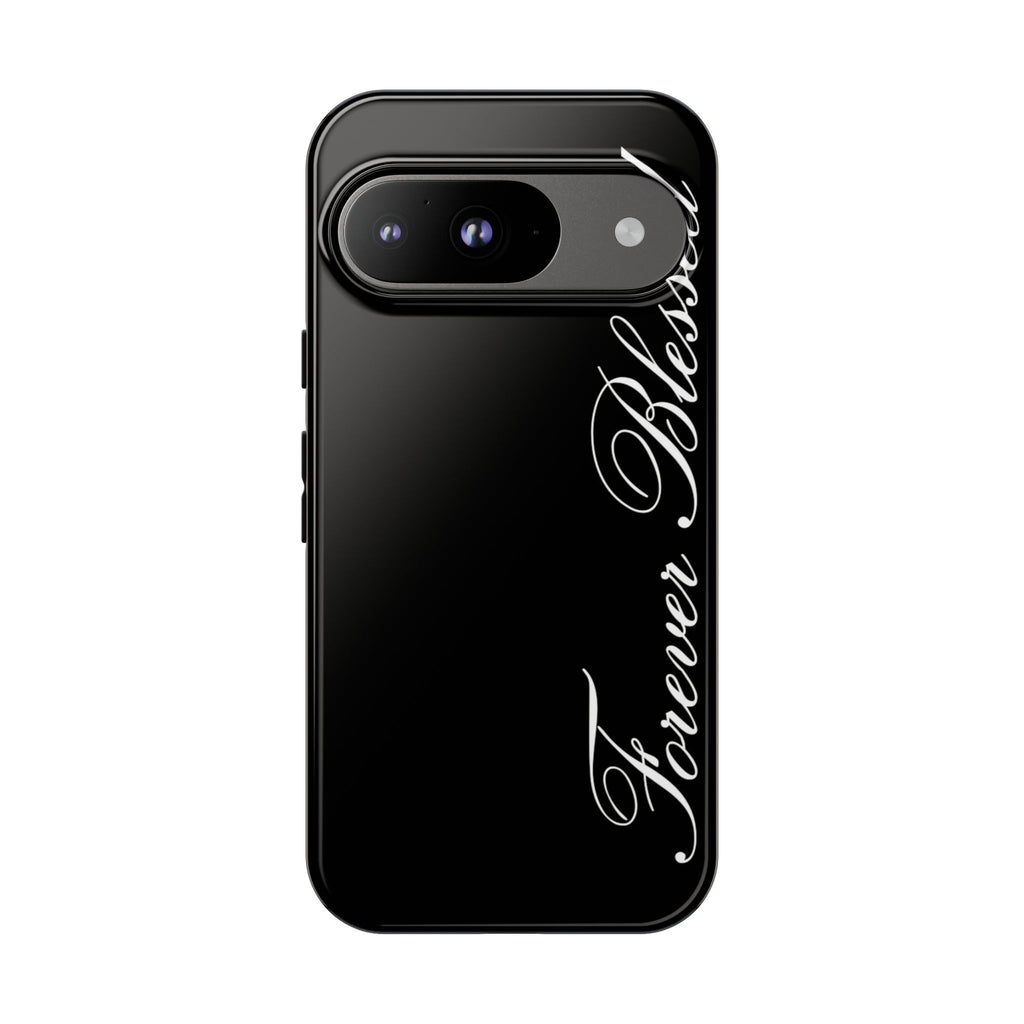 "Forever Blessed" Black Phone Cover
