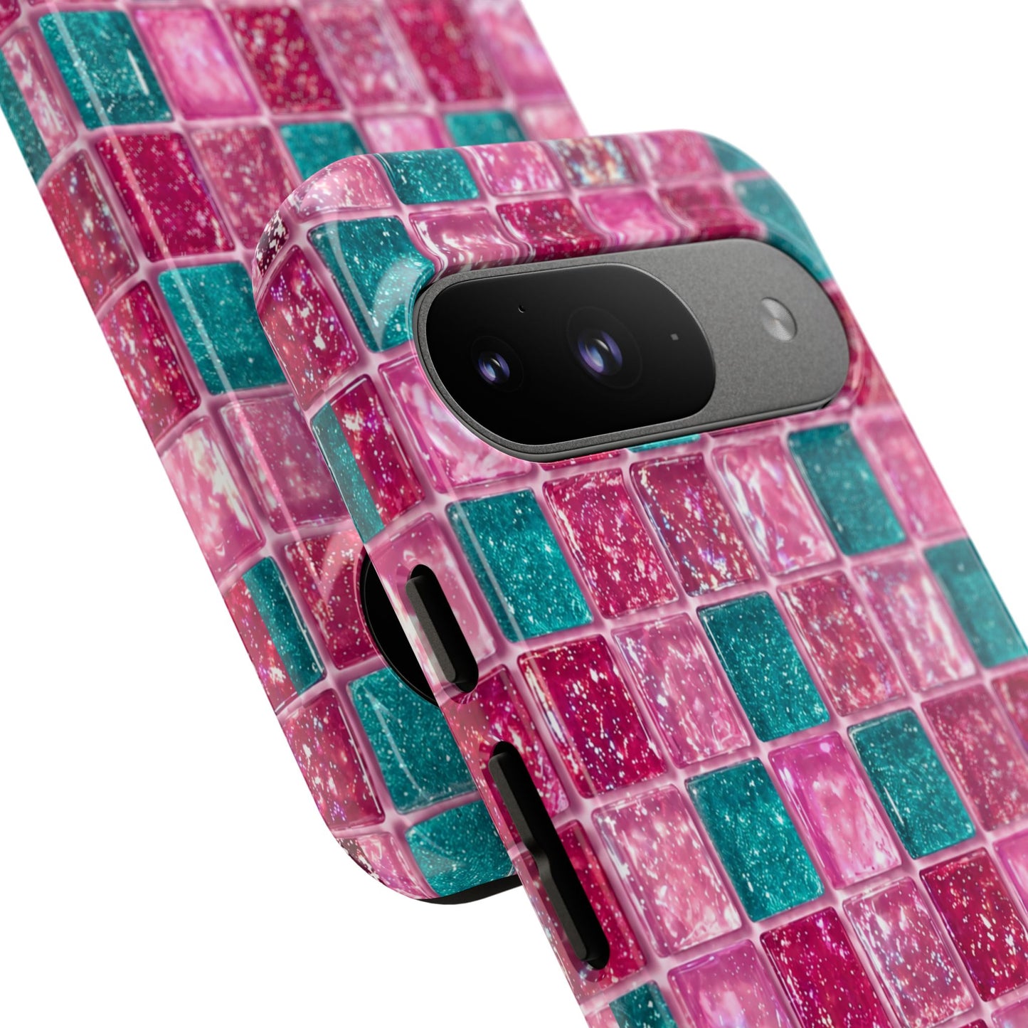 Pink Teal Mosaic Tough Case