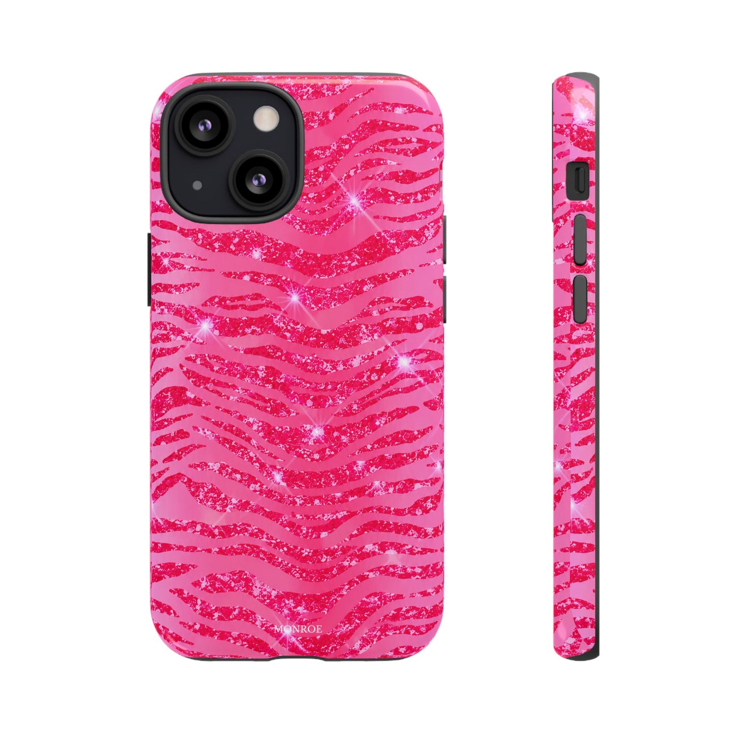 Pink Glitter Zebra Tough Case