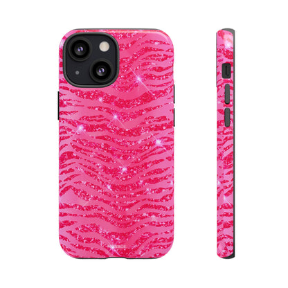 Pink Glitter Zebra Tough Case