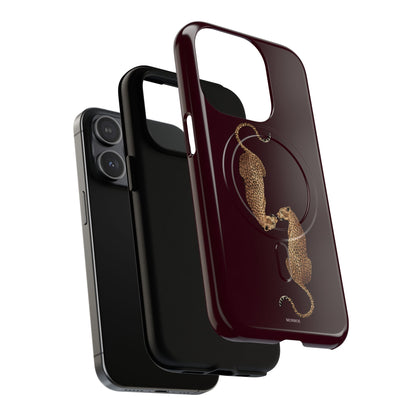 Burgundy Leopard Duo MagSafe Case