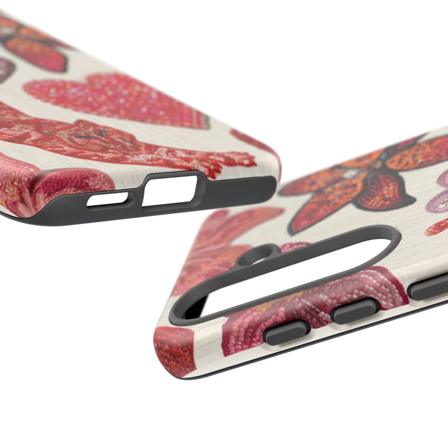 Floral & Heart Pattern Tough Case