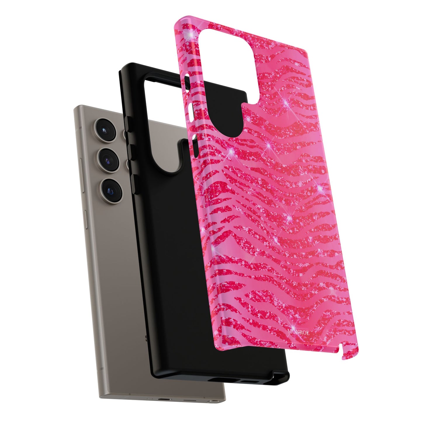 Pink Glitter Zebra Tough Case