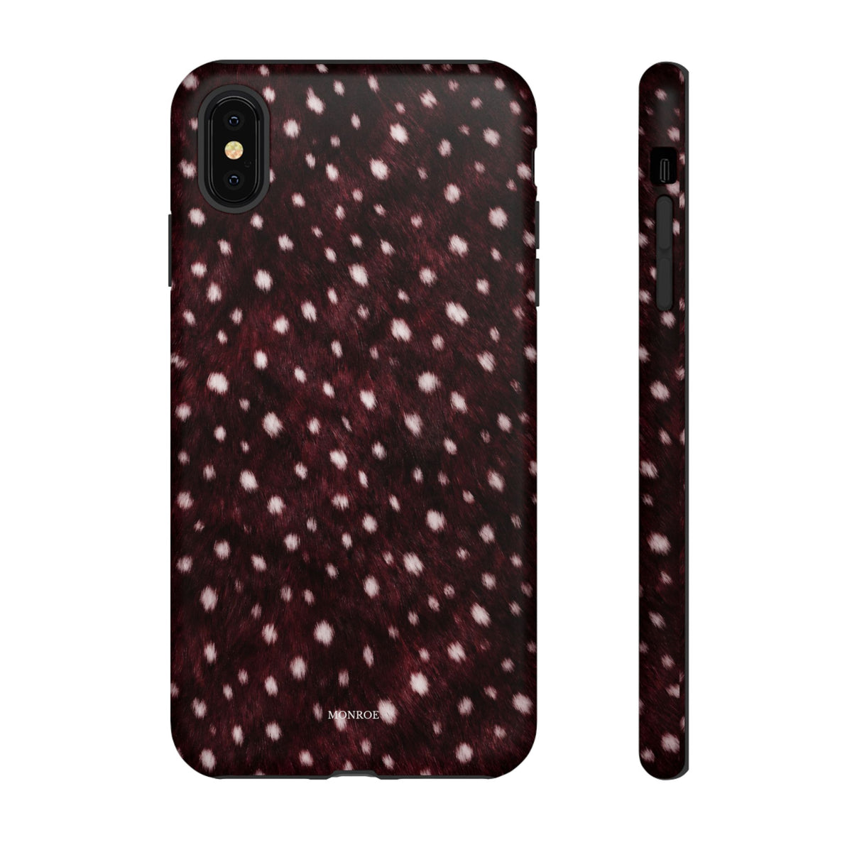 Burgundy Spotted Fur Tough Case