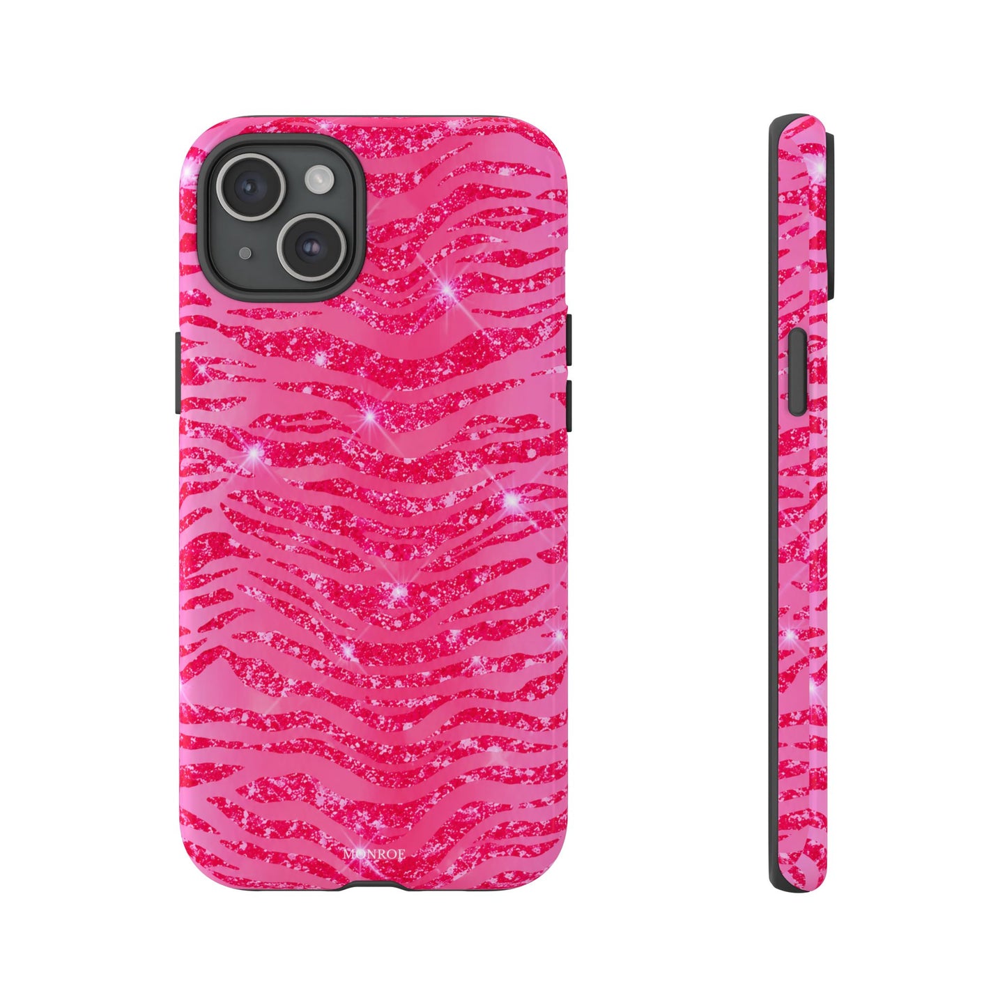 Pink Glitter Zebra Tough Case