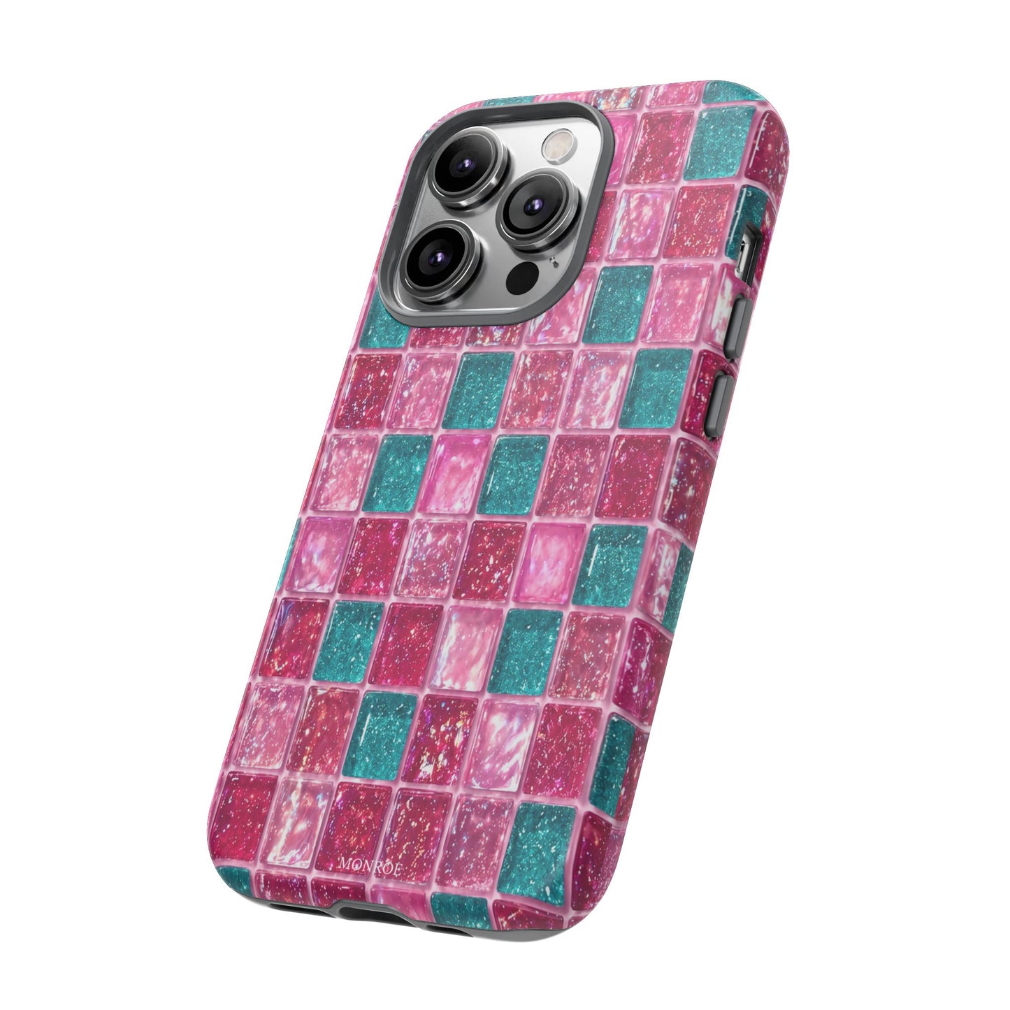 Pink Teal Mosaic Tough Case