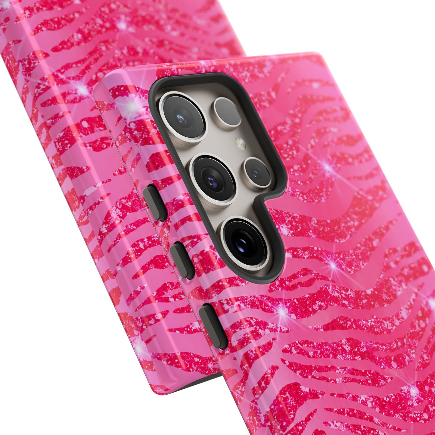 Pink Glitter Zebra Tough Case