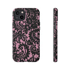 Pink Lace Pattern Tough Phone Case