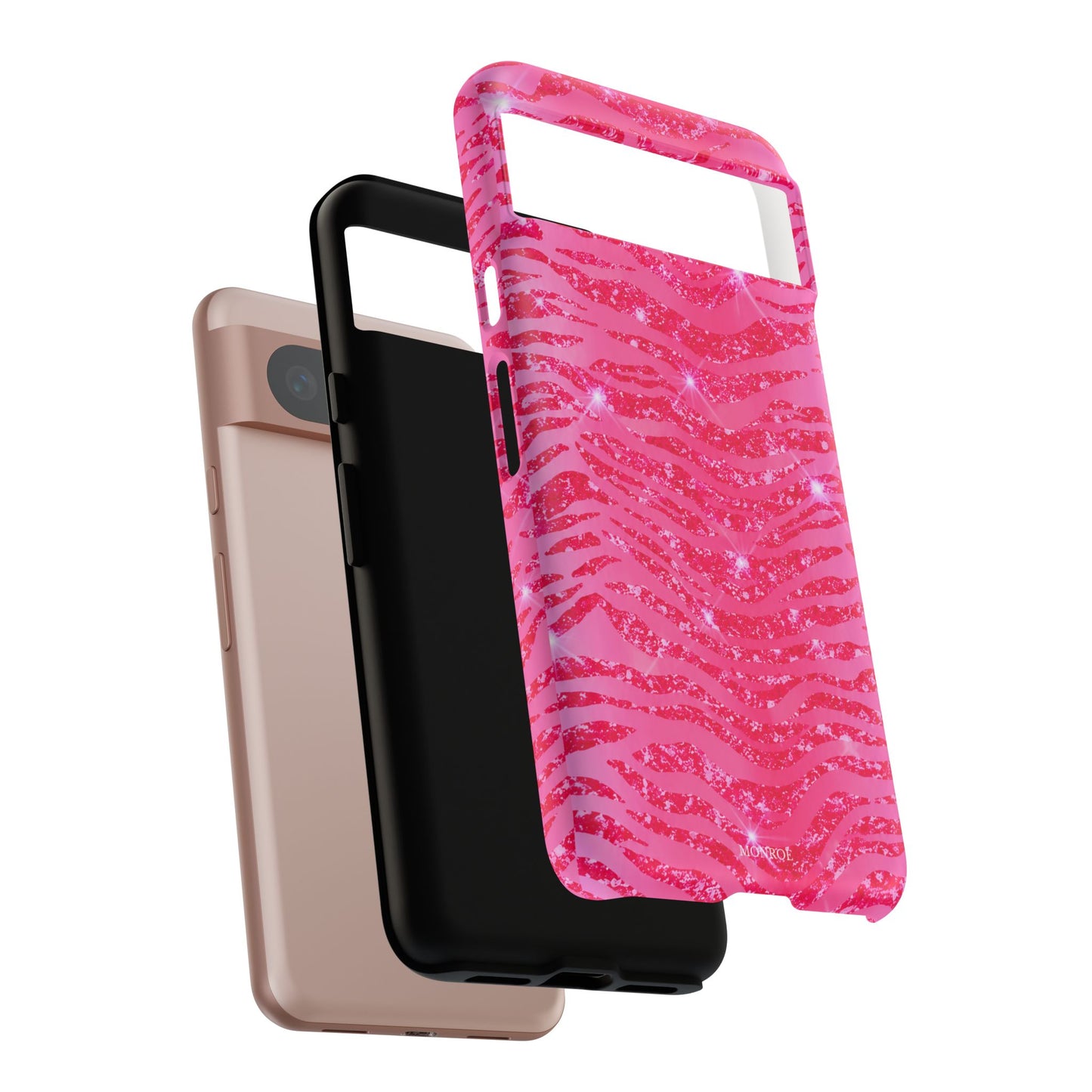 Pink Glitter Zebra Tough Case
