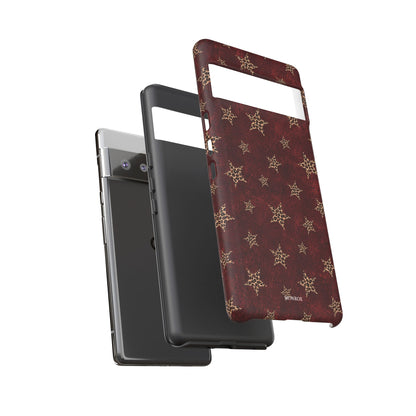 Burgundy Leopard Star Tough Case