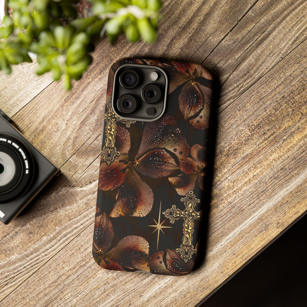 Floral Cross Pattern Tough Case