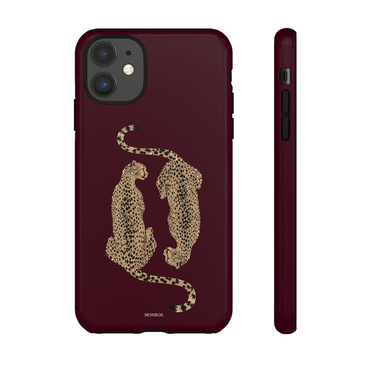 Burgundy Cheetah Tough Case