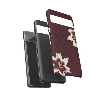 Burgundy Lily Leopard Tough Case