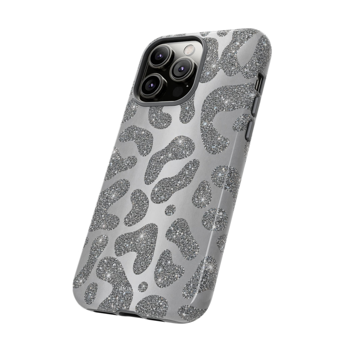 Silver Glitter Leopard Tough Case