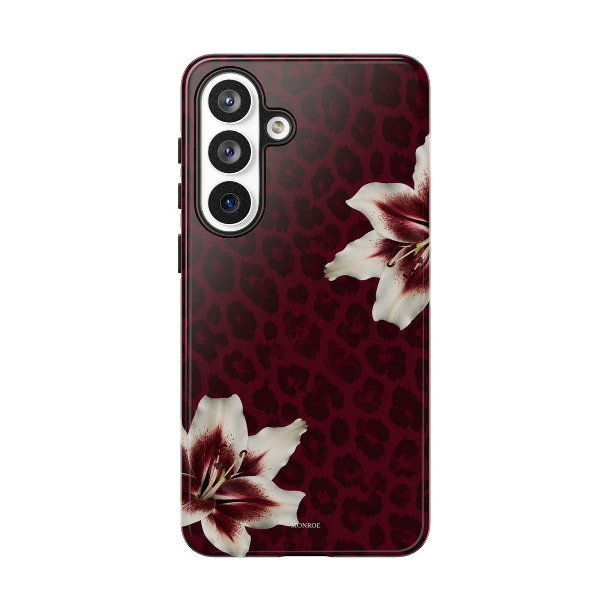 Burgundy Lily Leopard Tough Case