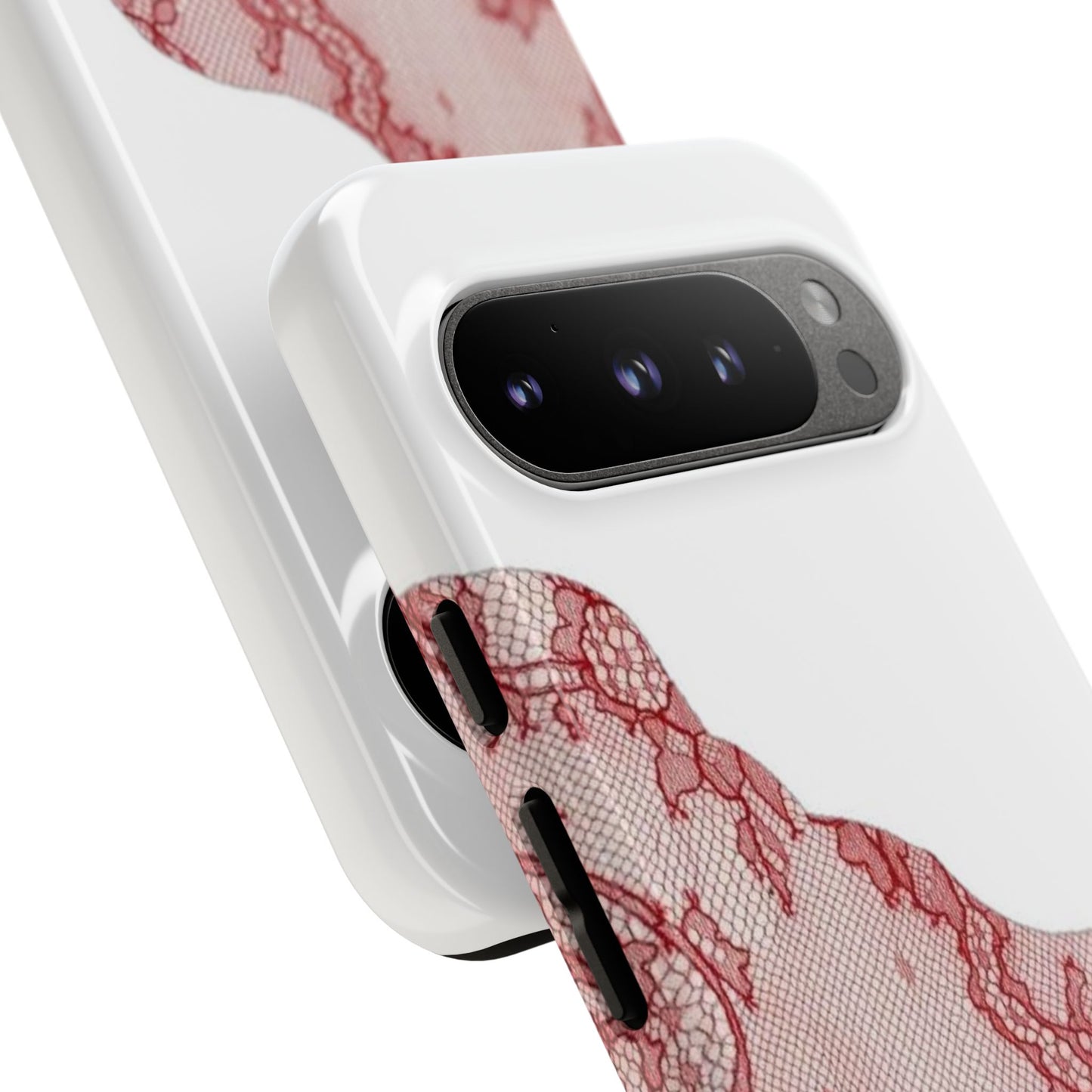 Red Lace Edge Tough Phone Case