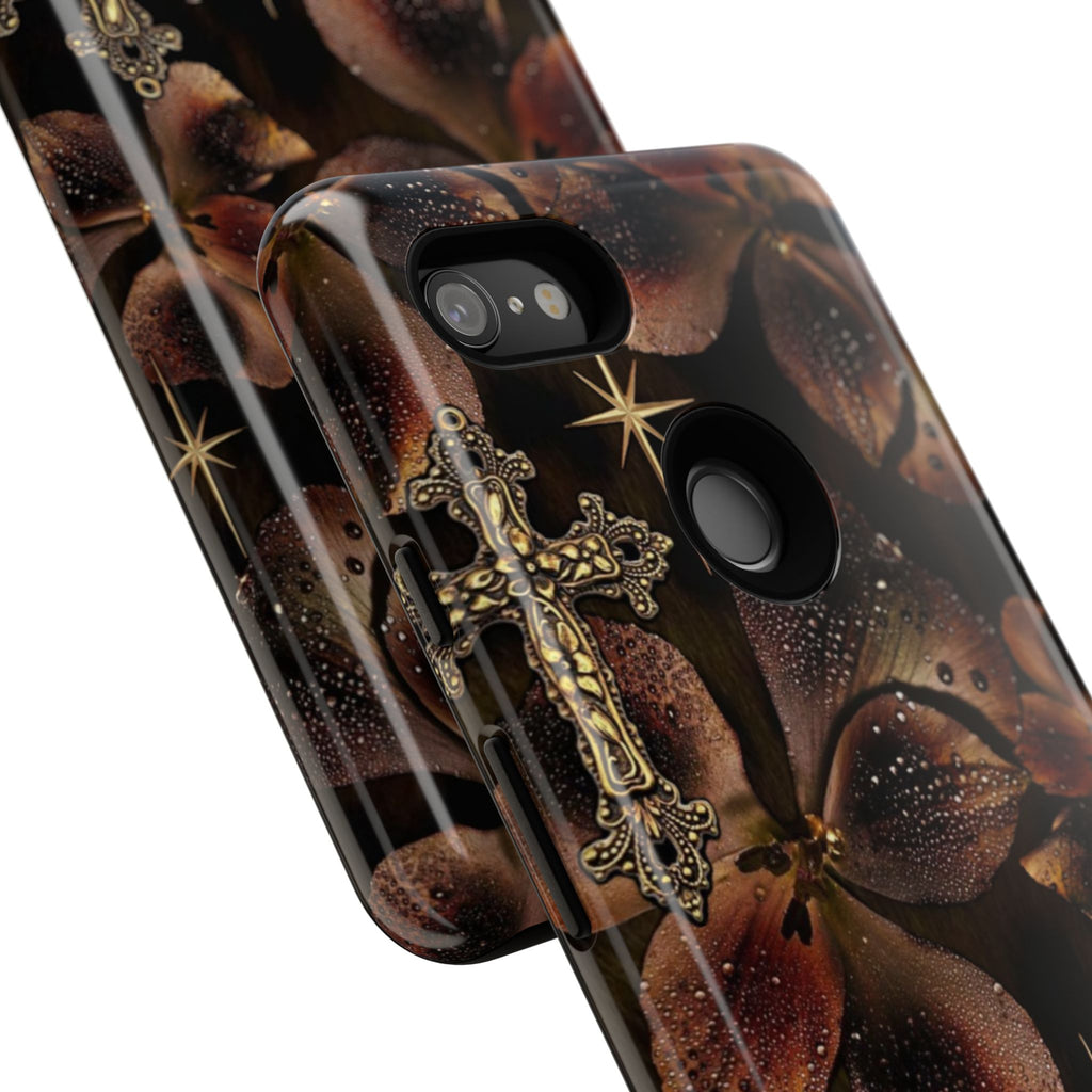 Floral Cross Pattern Tough Case
