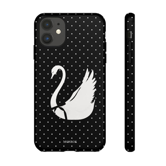 Black Swan Polka Dot Tough Phone Case