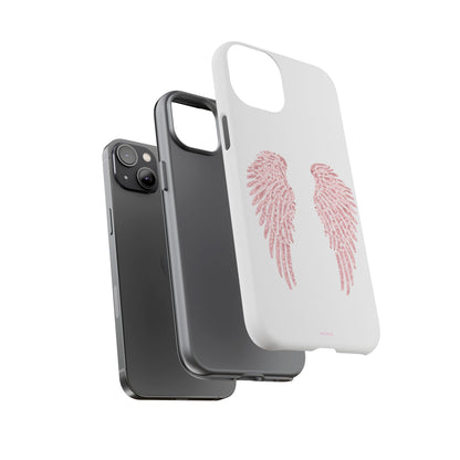 White & Pink Wings Tough Case