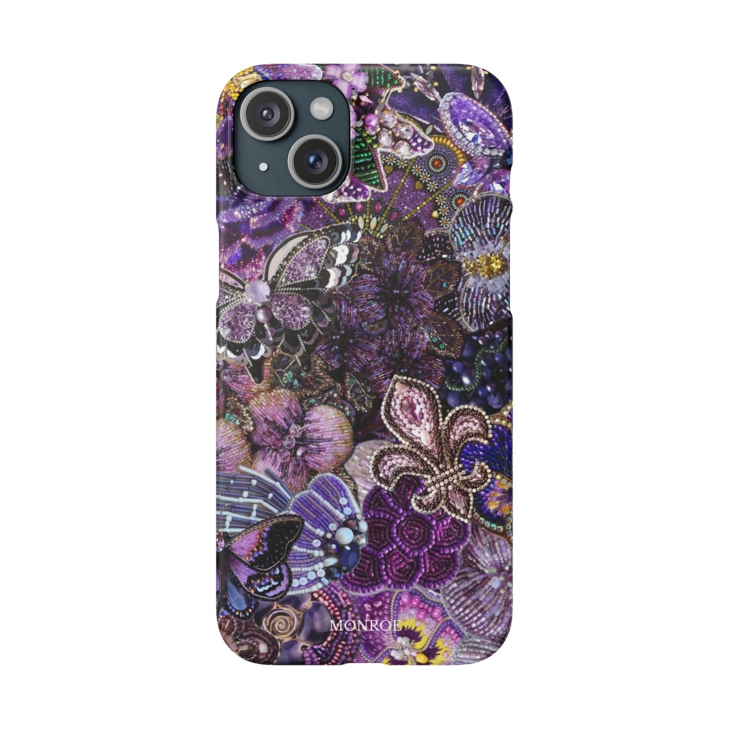 Purple Floral Butterfly Case