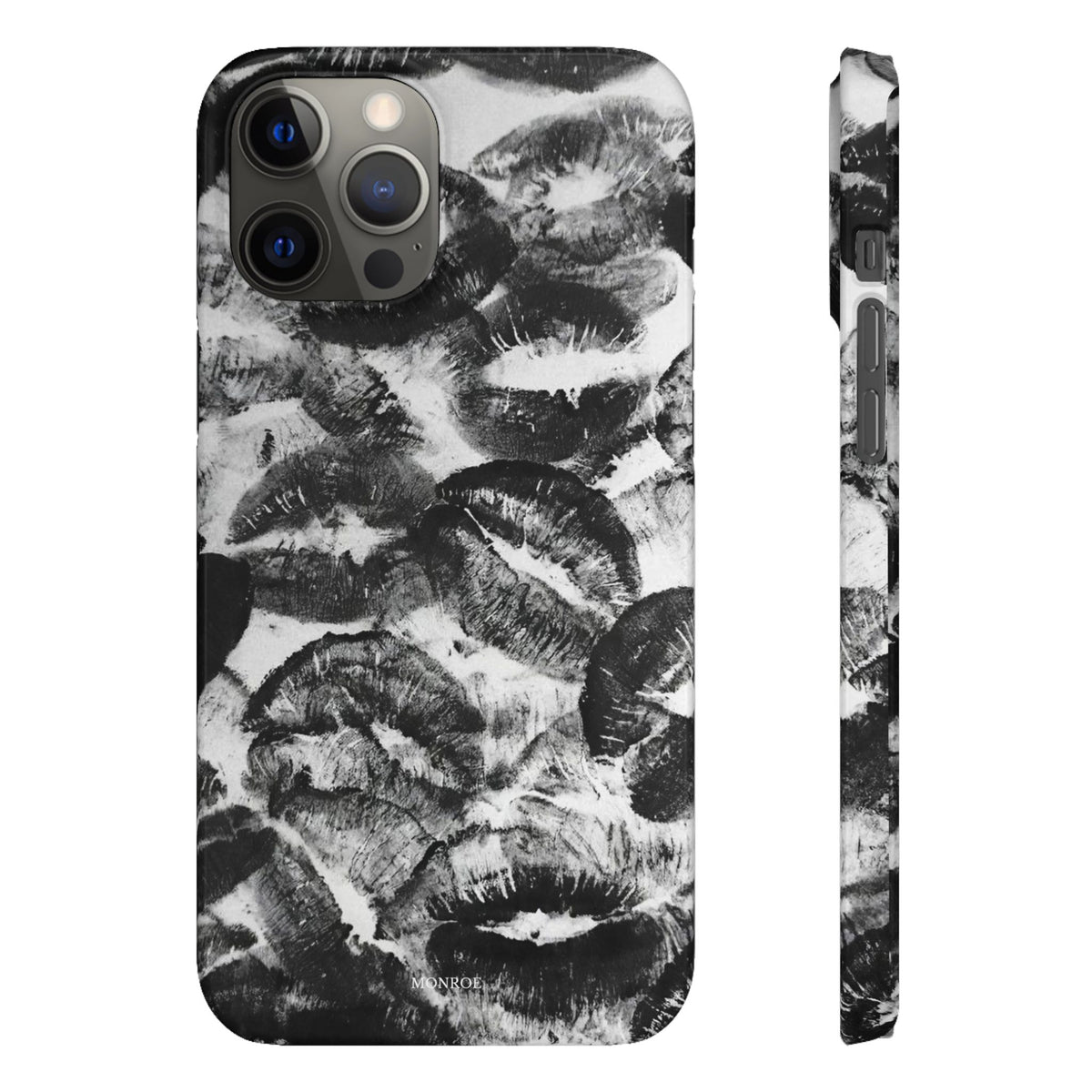 Black & White Kiss Print Case