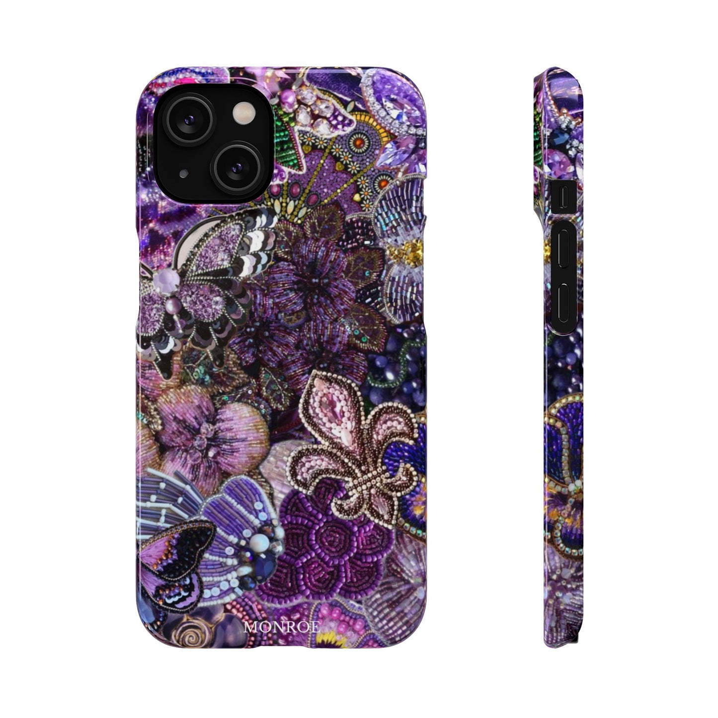 Purple Floral Butterfly Case