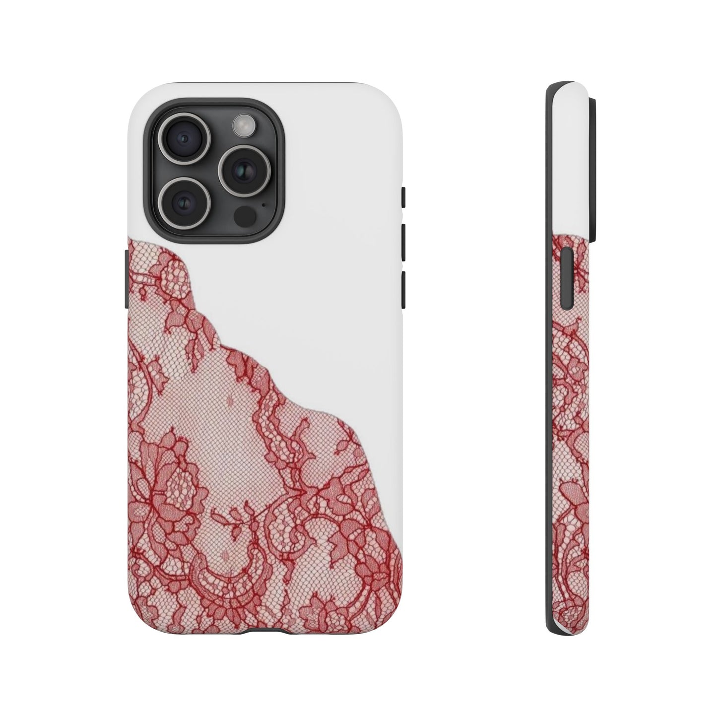 Red Lace Edge Tough Phone Case