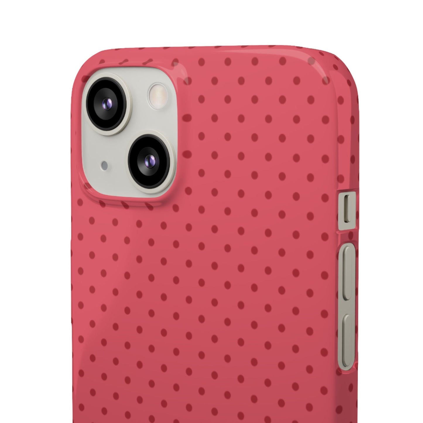 Coral Polka Dot Snap Phone Case
