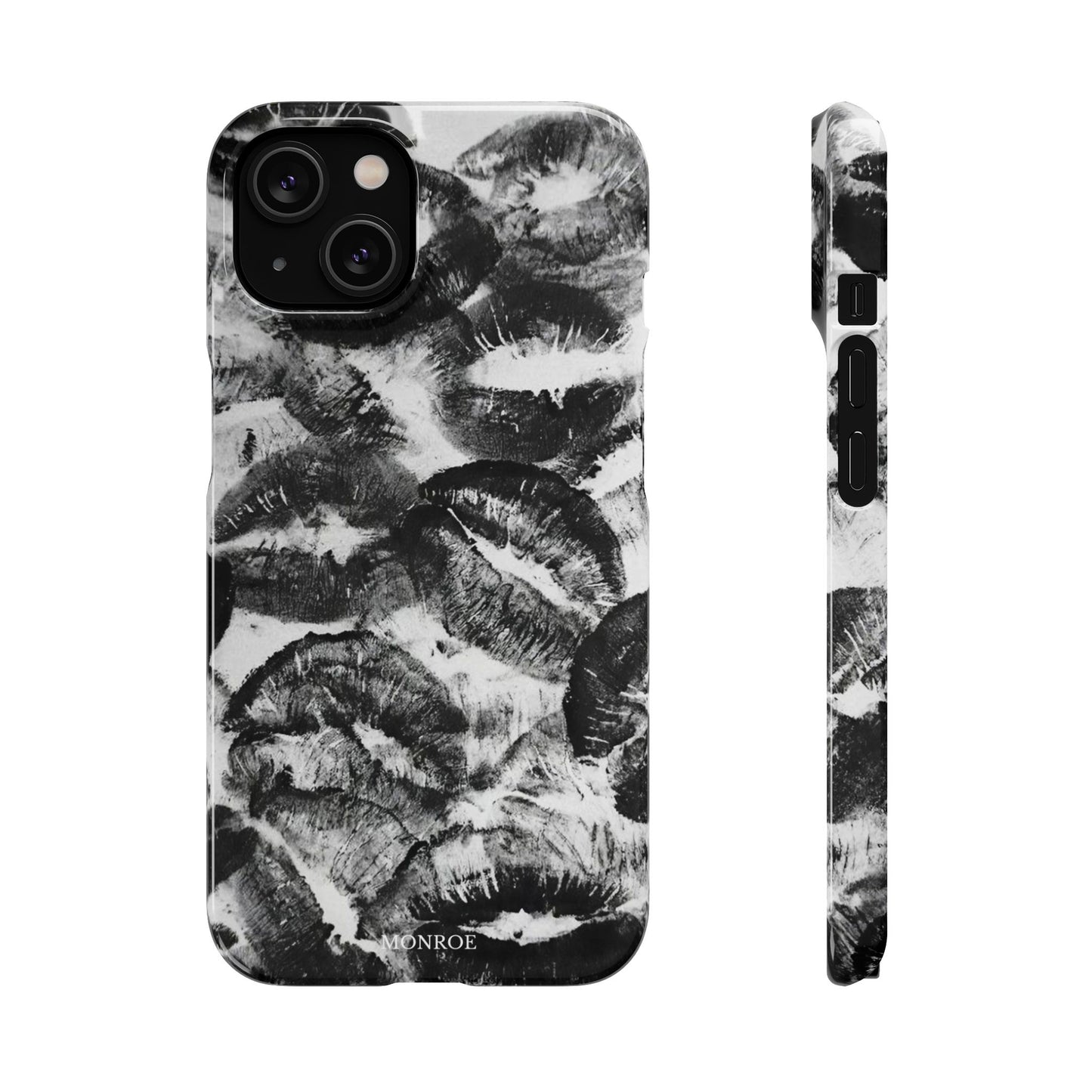 Black & White Kiss Print Case