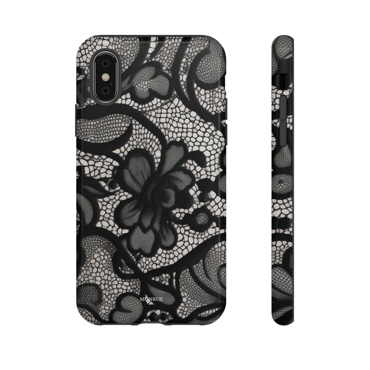 Black Vintage Lace Tough Case