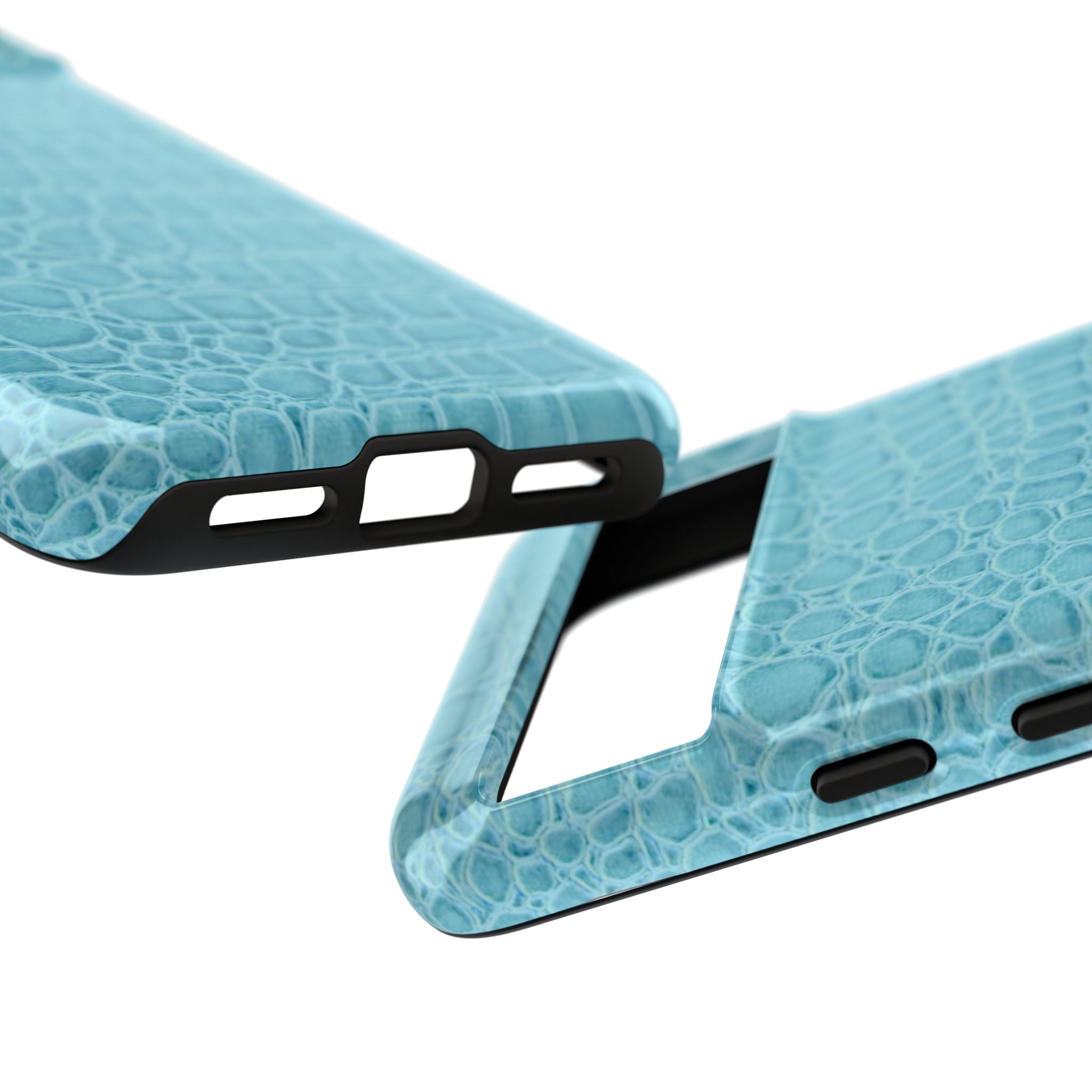 Croc Embossed Turquoise Phone Case