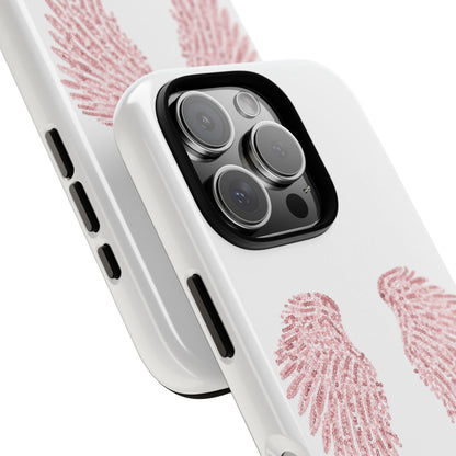 White & Pink Wings Tough Case