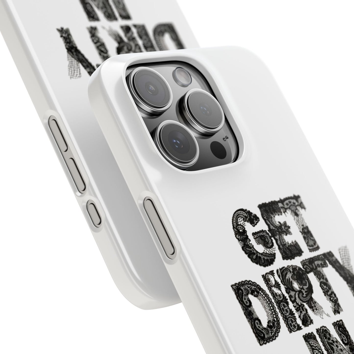 Get Dirty in Paris White Snap Case