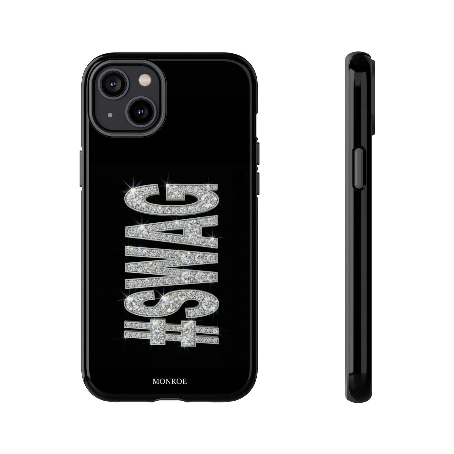 “#SWAG” Black Bling Tough Case