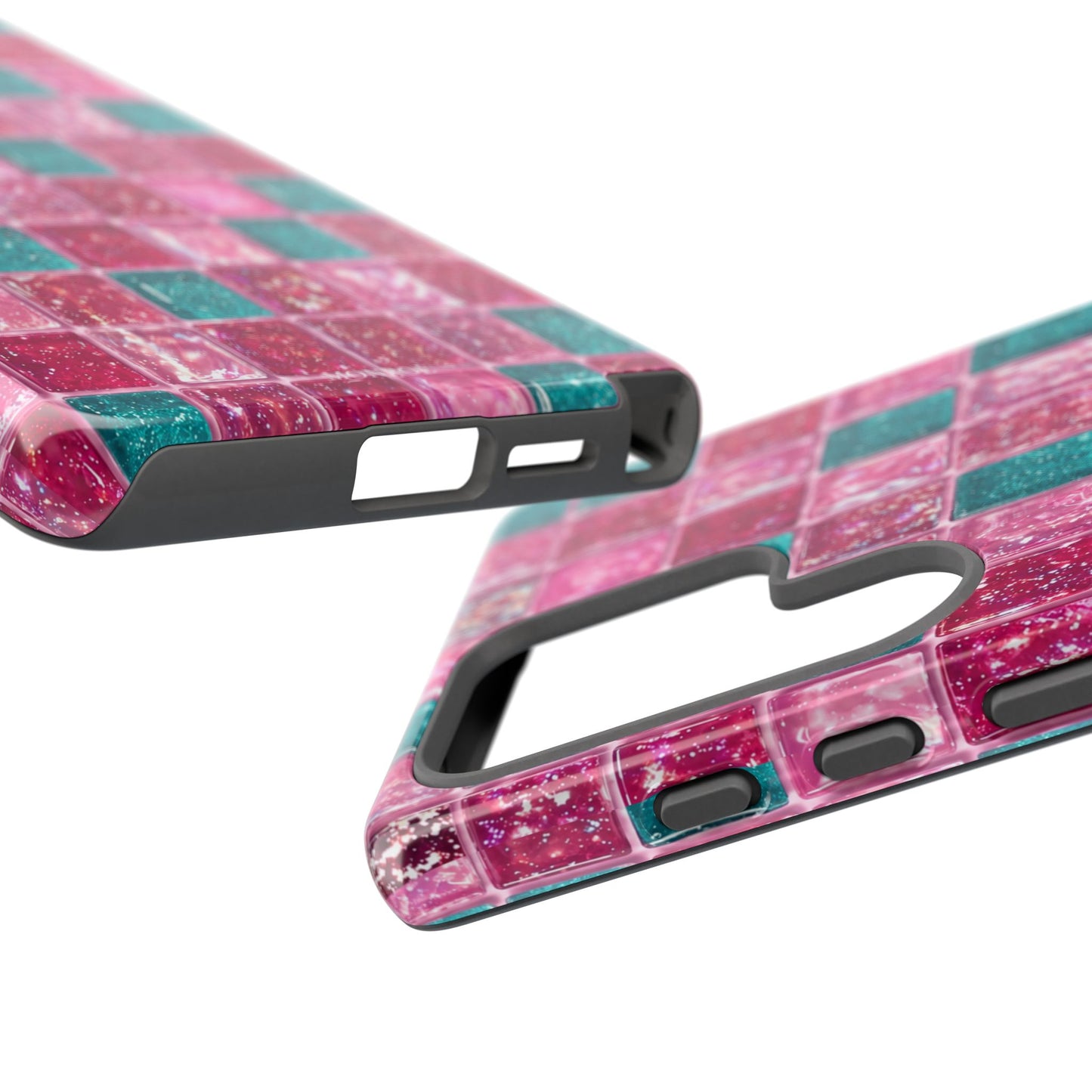 Pink Teal Mosaic Tough Case
