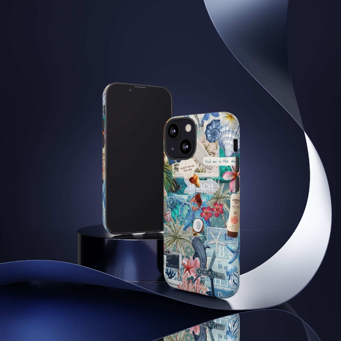 Tropical Beach Collage Tough Case