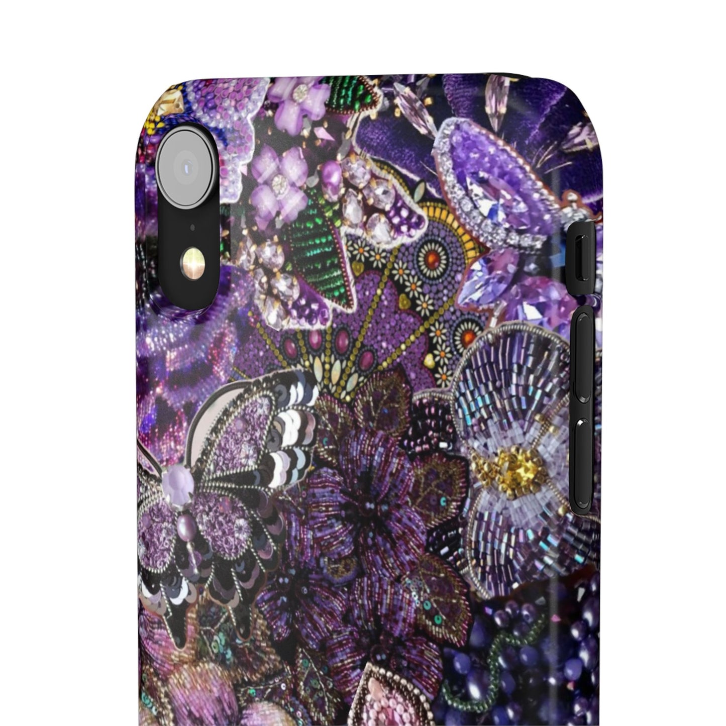 Purple Floral Butterfly Case