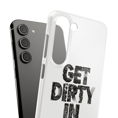 Get Dirty in Paris White Snap Case