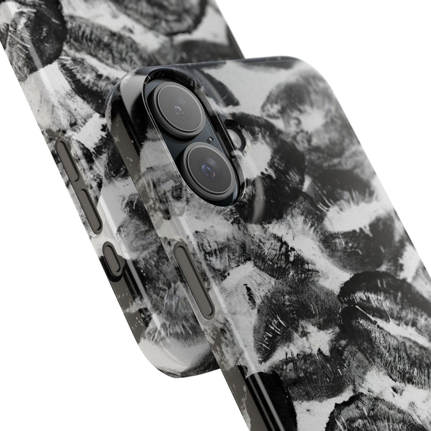 Black & White Kiss Print Case