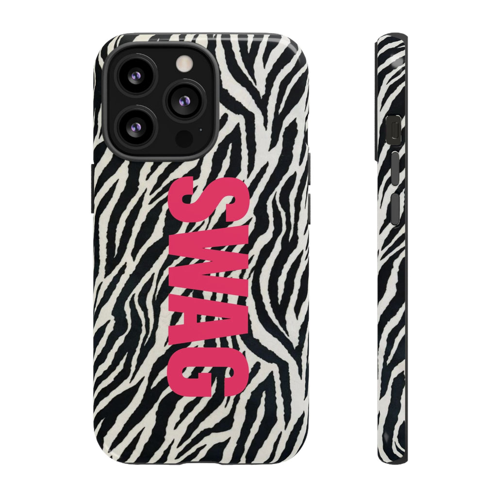 'SWAG' Zebra Print Tough Case