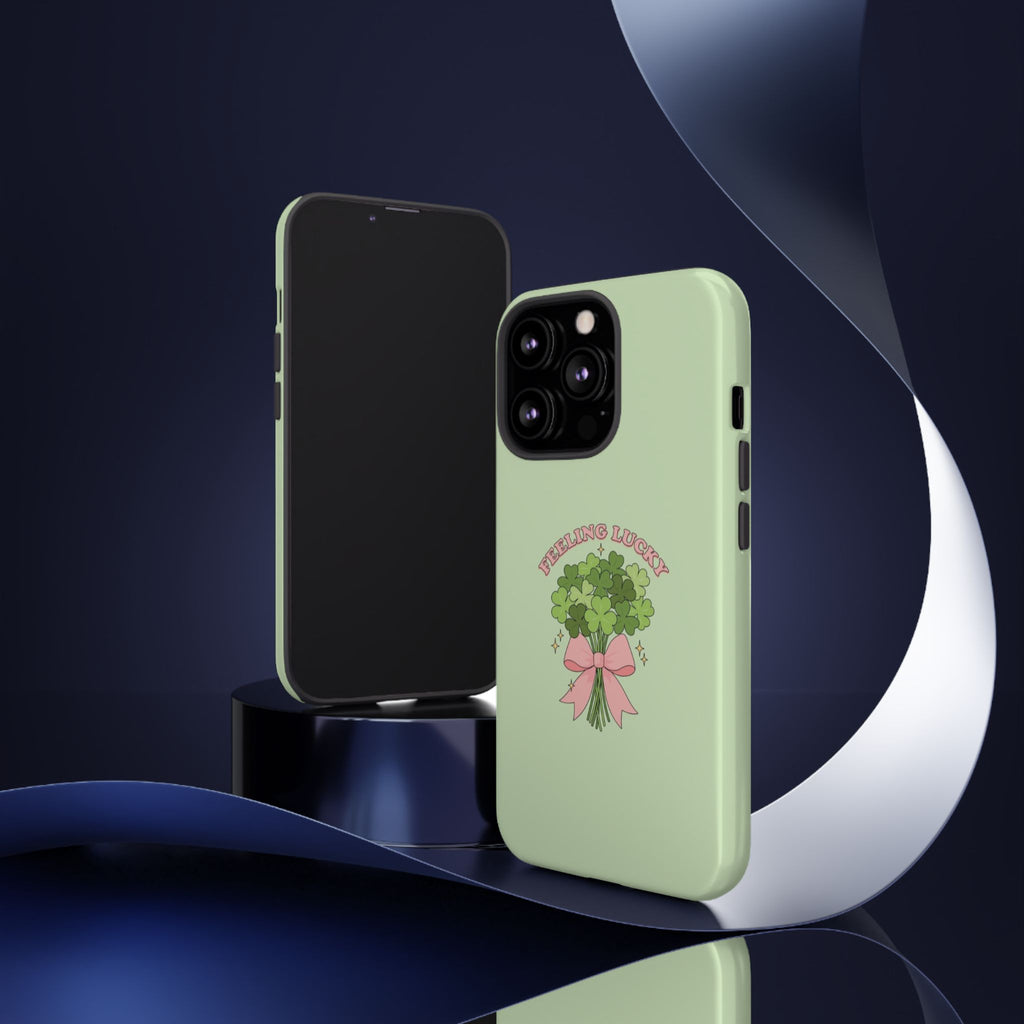 ‘Feeling Lucky' Clover Bouquet Tough Phone Case