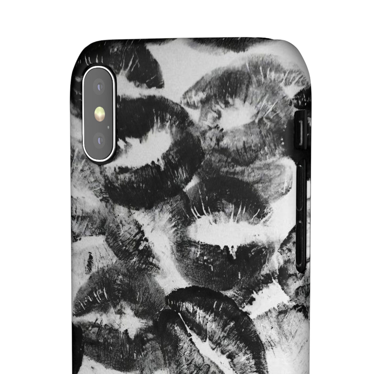 Black & White Kiss Print Case