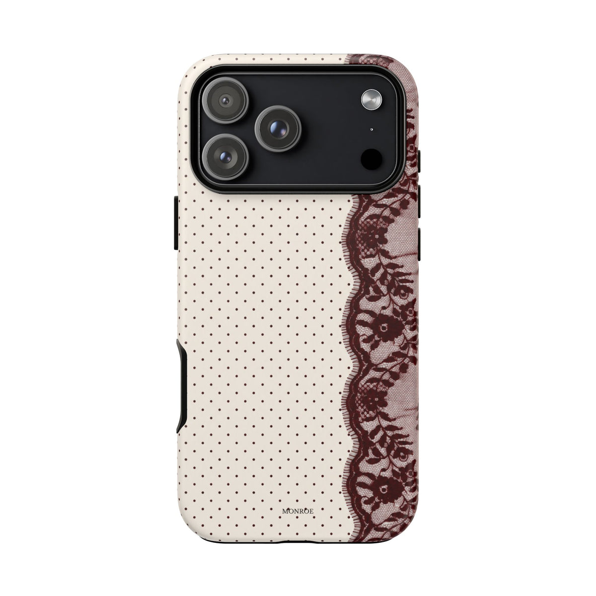 Burgundy Lace Edge Tough Case