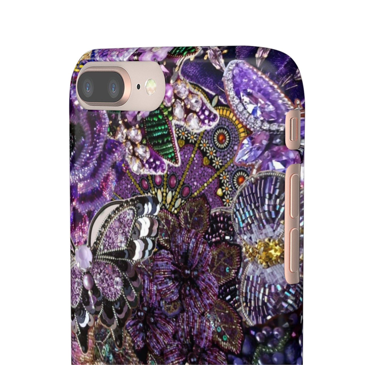 Purple Floral Butterfly Case