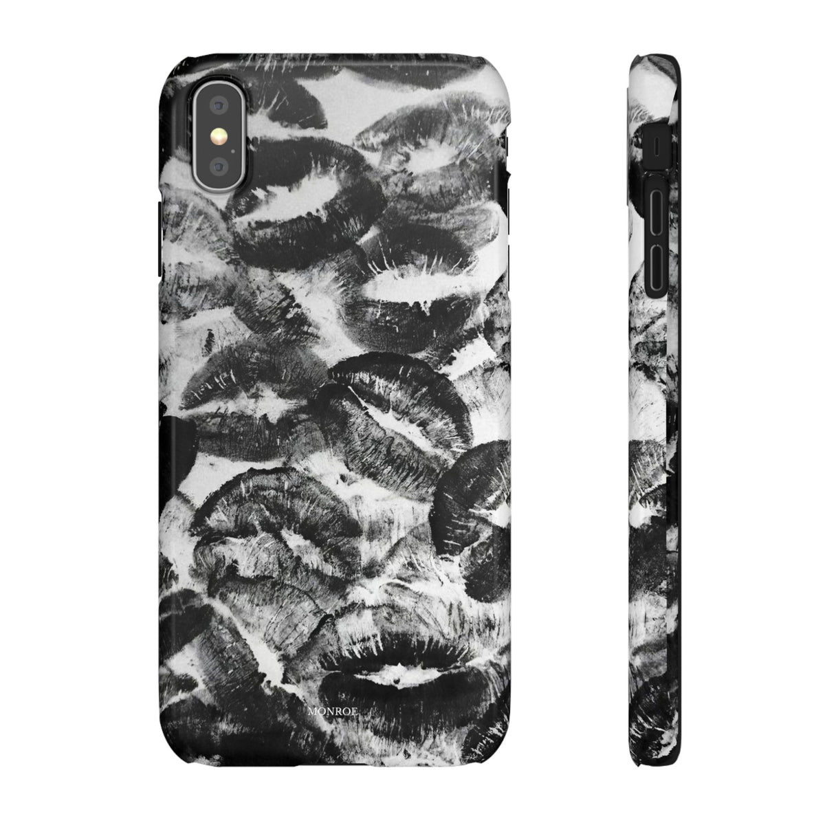 Black & White Kiss Print Case