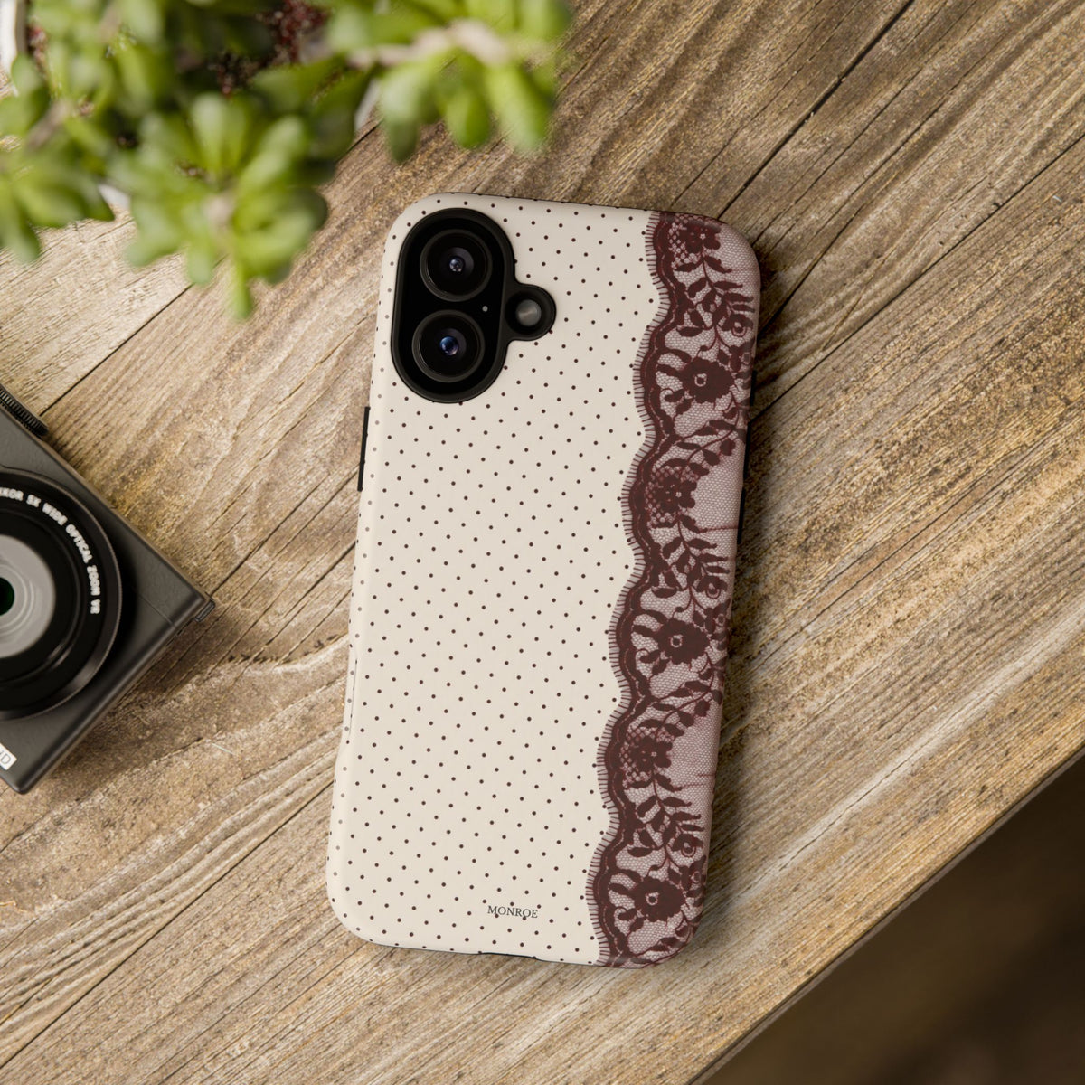 Burgundy Lace Edge Tough Case