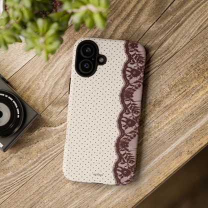Burgundy Lace Edge Tough Case